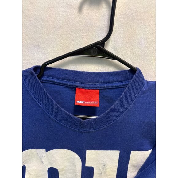 Reebok New York Giants Blue Graphic Tee pit to pit  23.5 - Picture 6 of 9